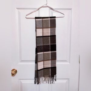 Brown plaid scarf